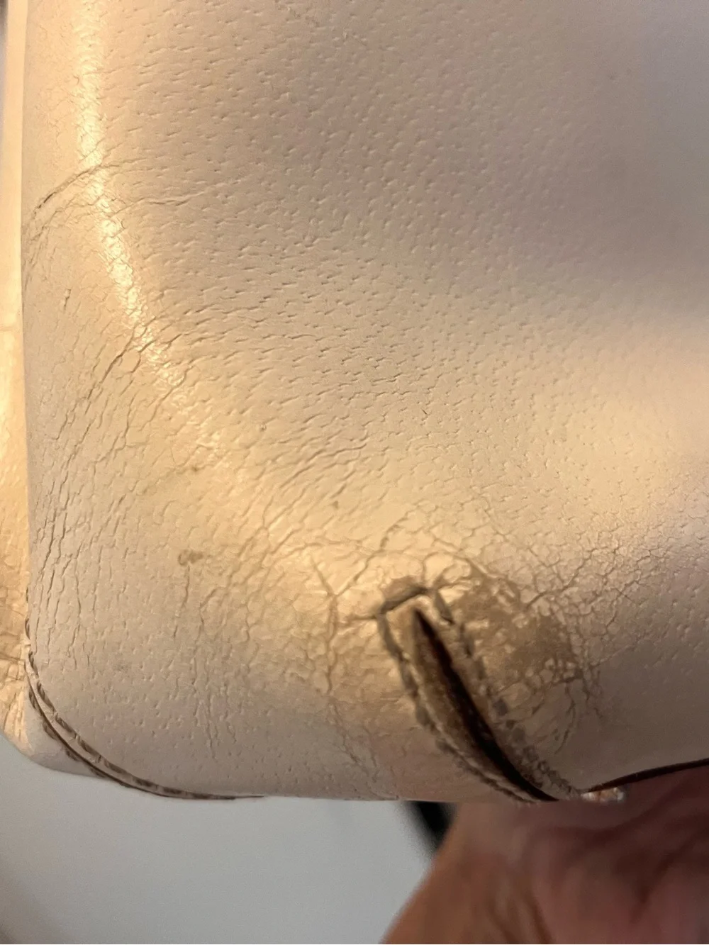 kate spade cream leather tote with gold-tone logo